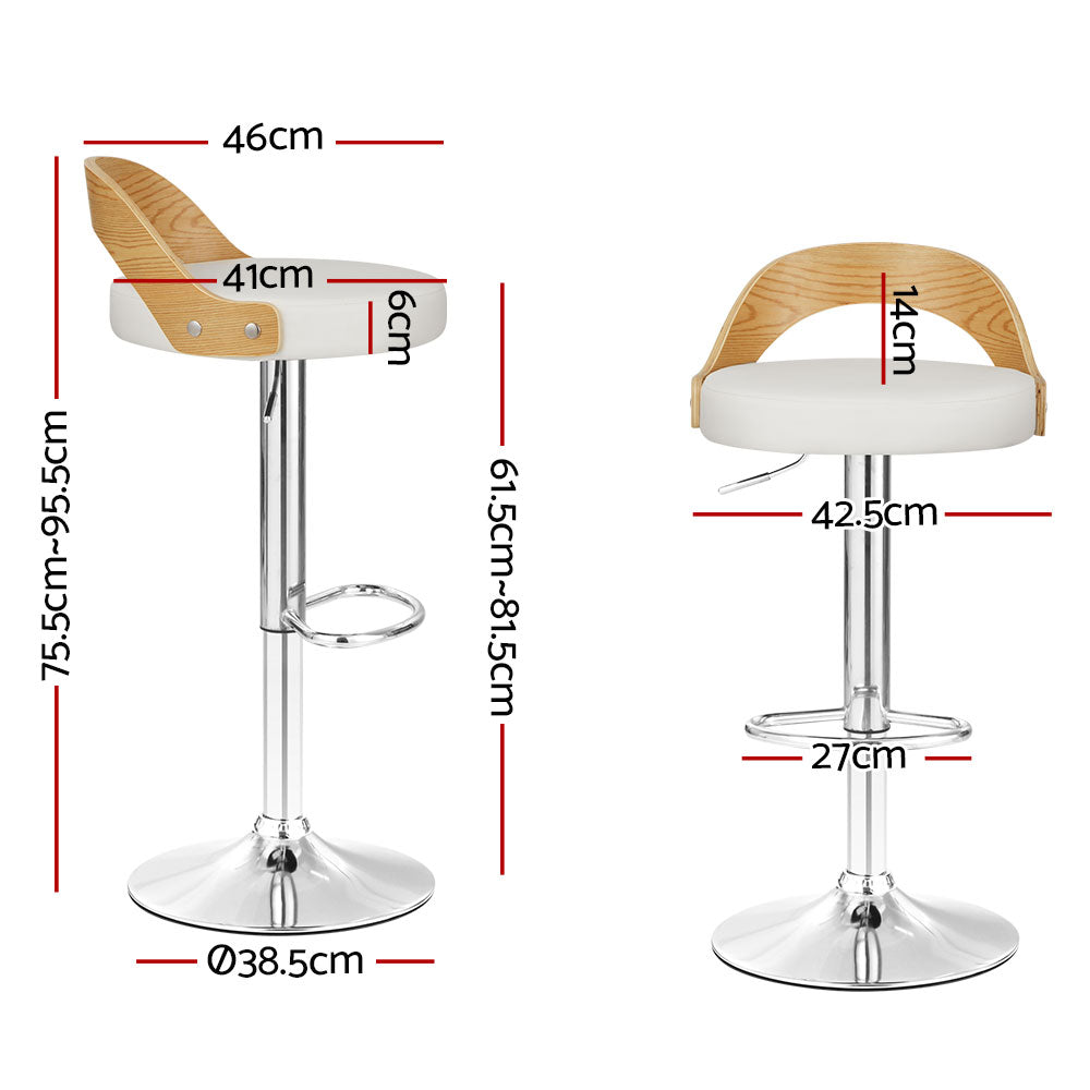 Florence (Set of 2) Bar Stools - White - Homecoze