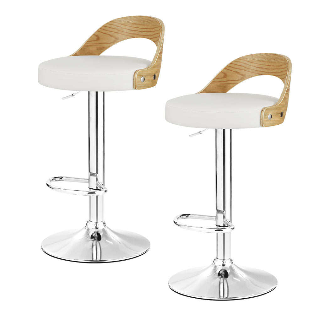 Florence (Set of 2) Bar Stools - White - Homecoze