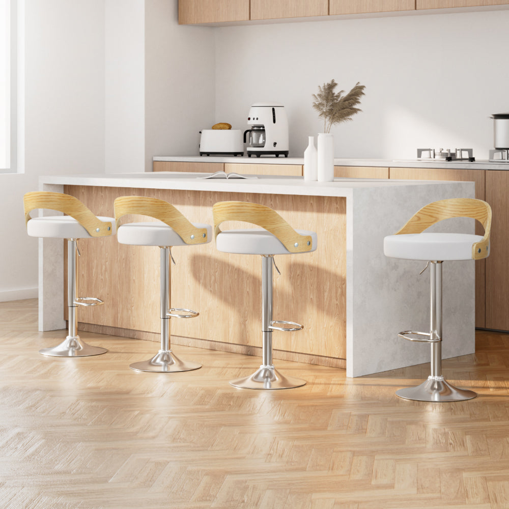 Florence (Set of 4) Bar Stools - White - Homecoze