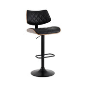 Lennox (Single) PU Leather Bar Stool - Black - Homecoze