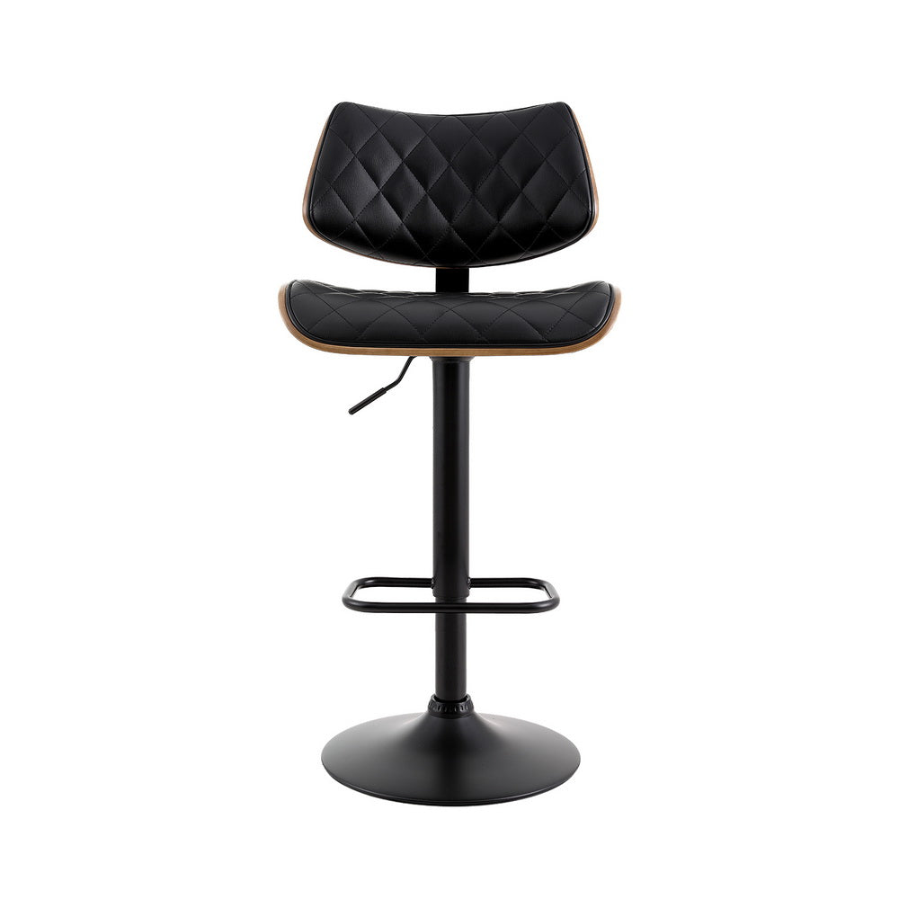 Lennox (Single) PU Leather Bar Stool - Black - Homecoze