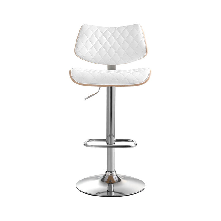 Lennox (Single) PU Leather Bar Stool - White