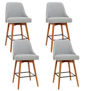 Arden (Set of 4) Fabric Bar Stools 65cm - Grey - Homecoze
