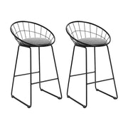 Jules (Set of 2) Bar Stools 65cm - Black - Homecoze
