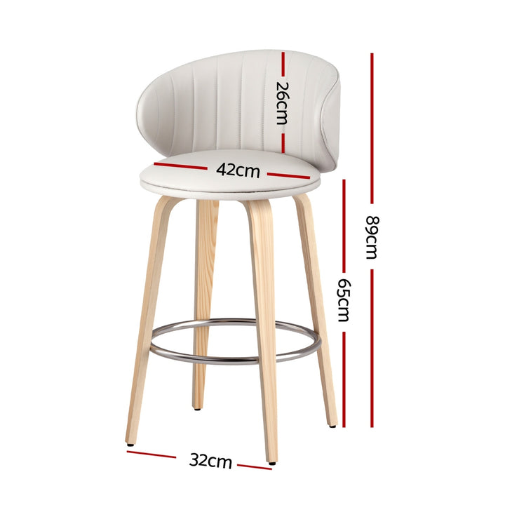 Elara (Set of 2) Bar Stools - Beige - Homecoze