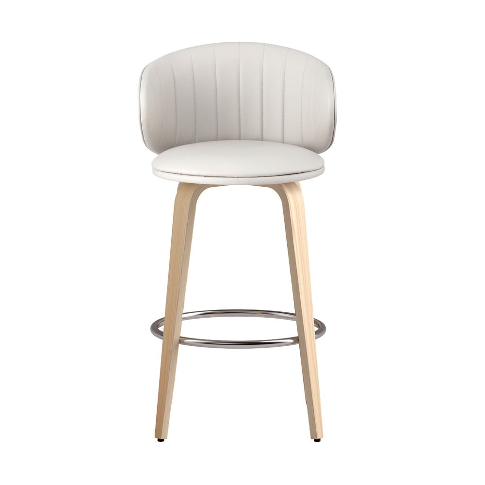 Elara (Set of 2) Bar Stools - Beige - Homecoze