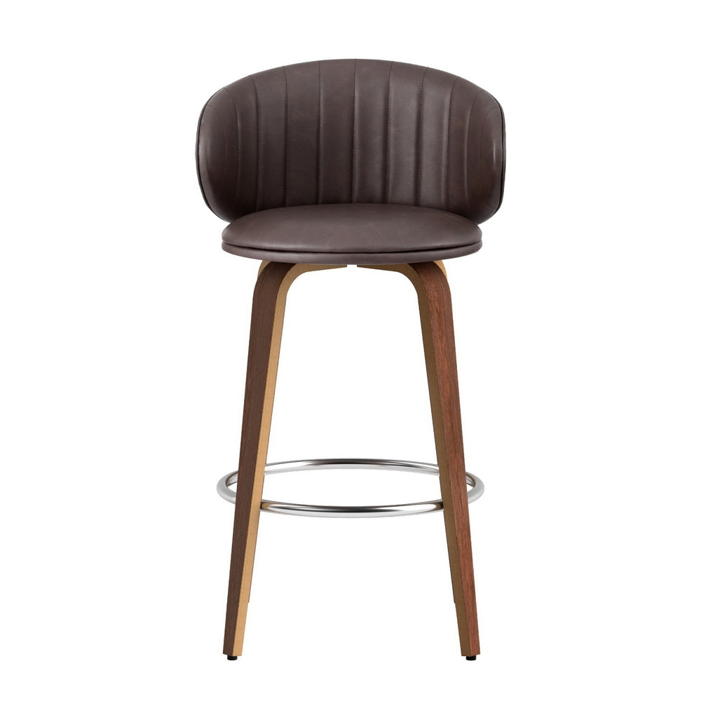 Elara (Set of 4) Bar Stools 65cm - Brown - Homecoze