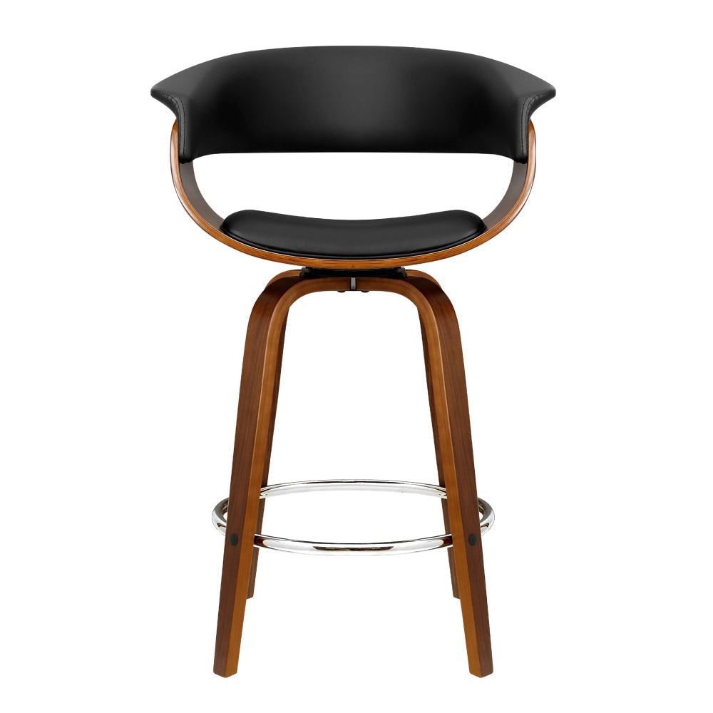 Landon (Set of 3) PU Leather Bar Stools 65cm - Black - Homecoze