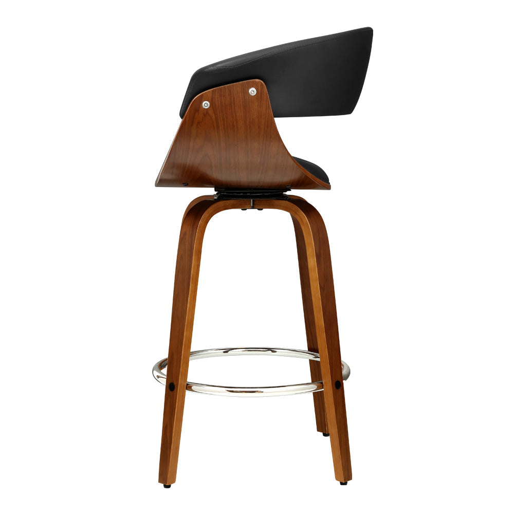 Landon (Set of 3) PU Leather Bar Stools 65cm - Black - Homecoze