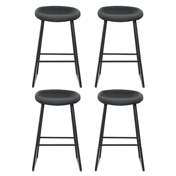 Roman (Set of 4) Bar Stools 65cm - Black - Homecoze