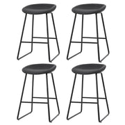 Roman (Set of 4) Bar Stools 65cm - Black - Homecoze