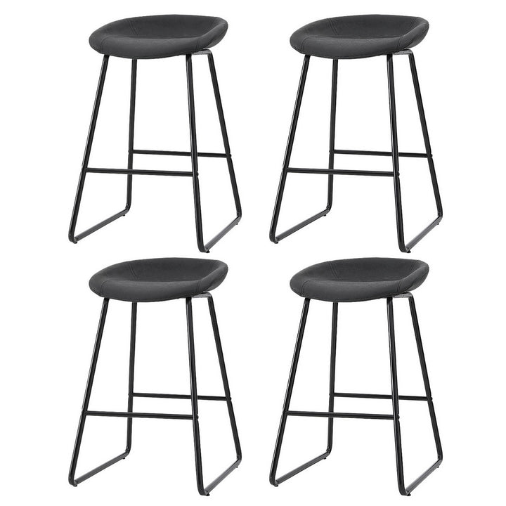 Roman (Set of 4) Bar Stools 65cm - Black - Homecoze