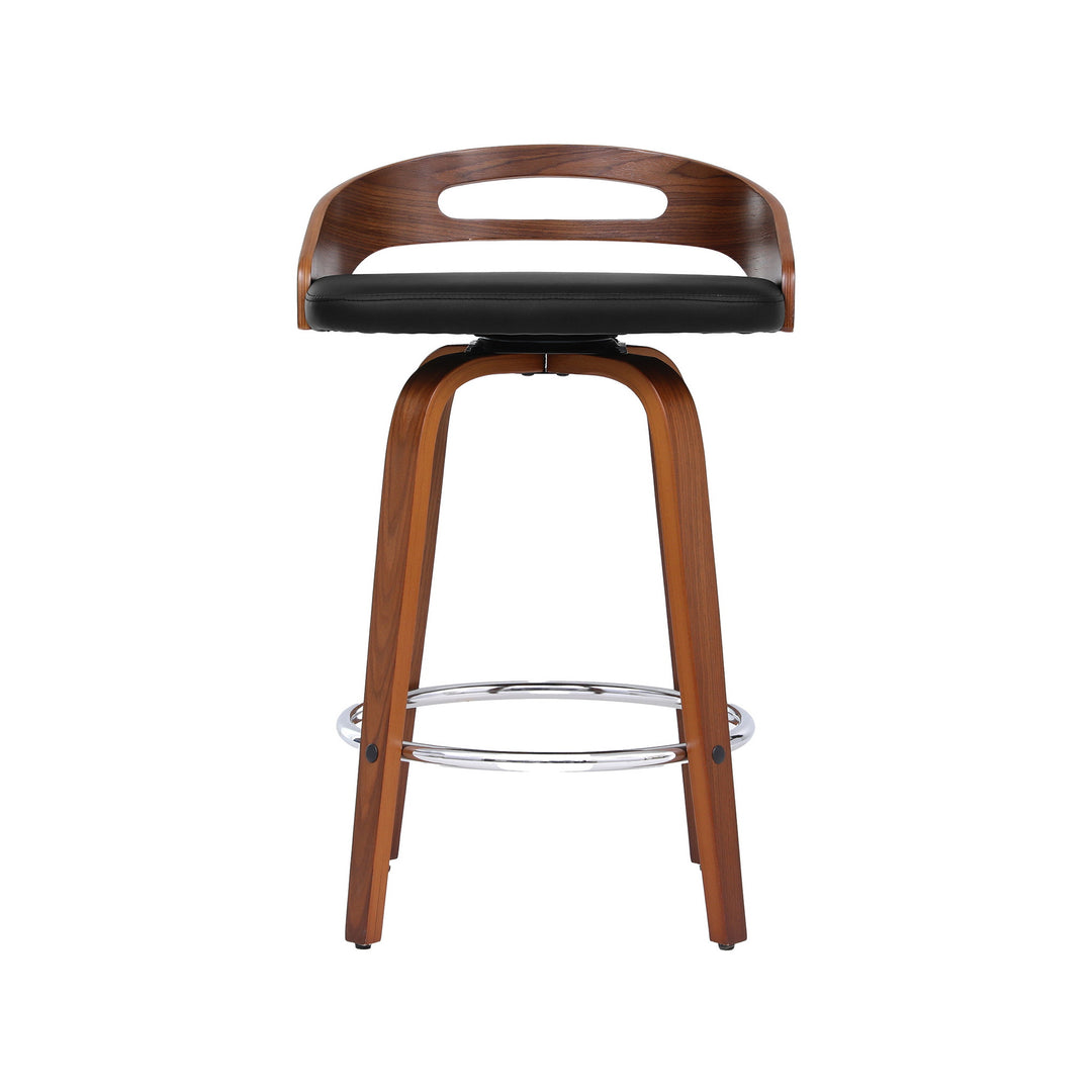Cedar (Set of 4) Bar Stools 64cm - Black & Brown