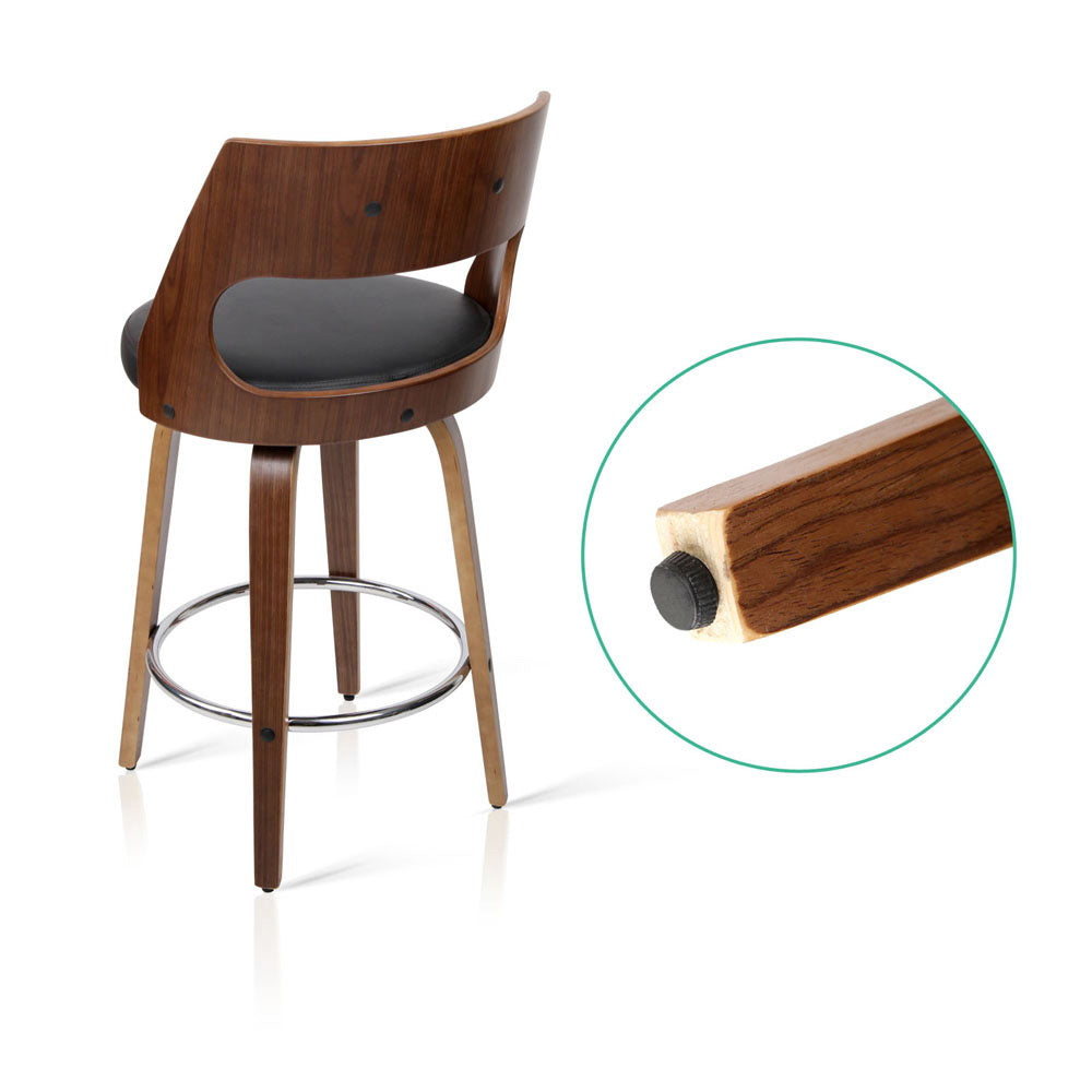Hayden (Set of 2) Bar Stools 65cm - Brown - Homecoze