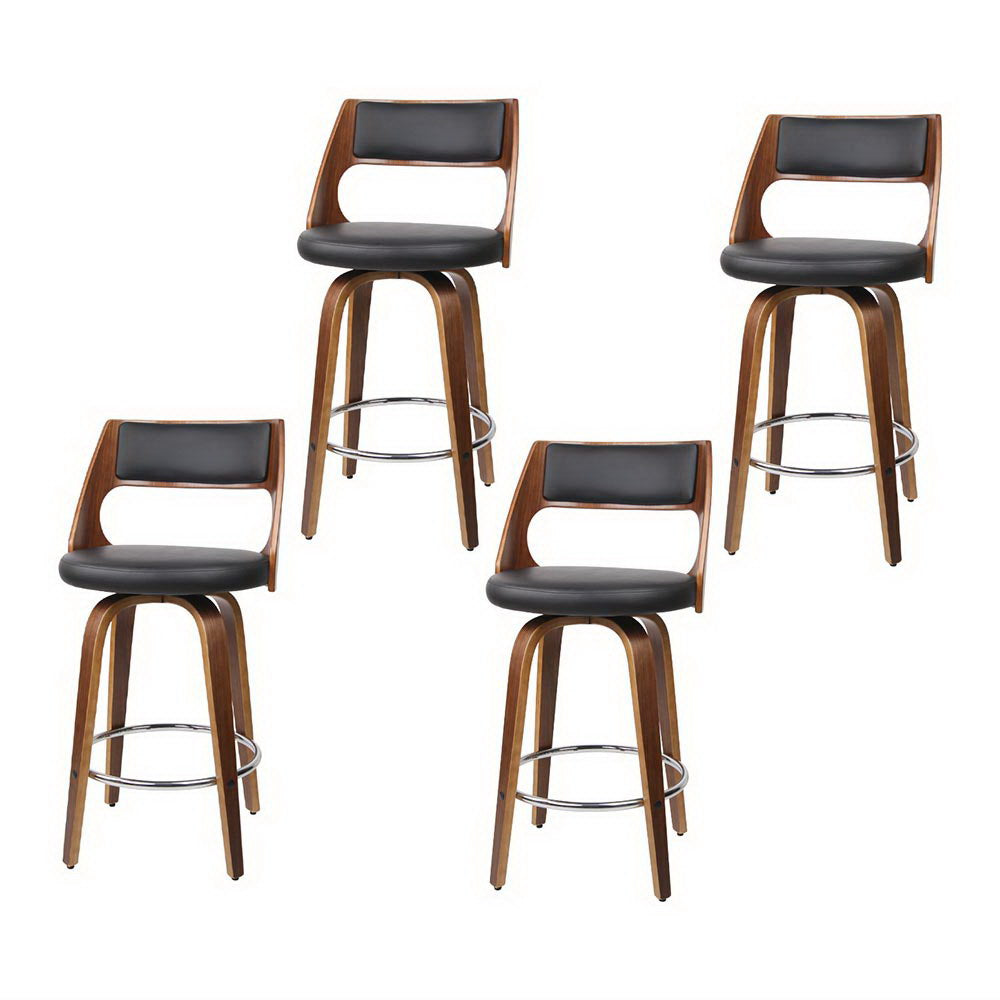 Hayden (Set of 4) Bar Stools 65cm - Brown - Homecoze