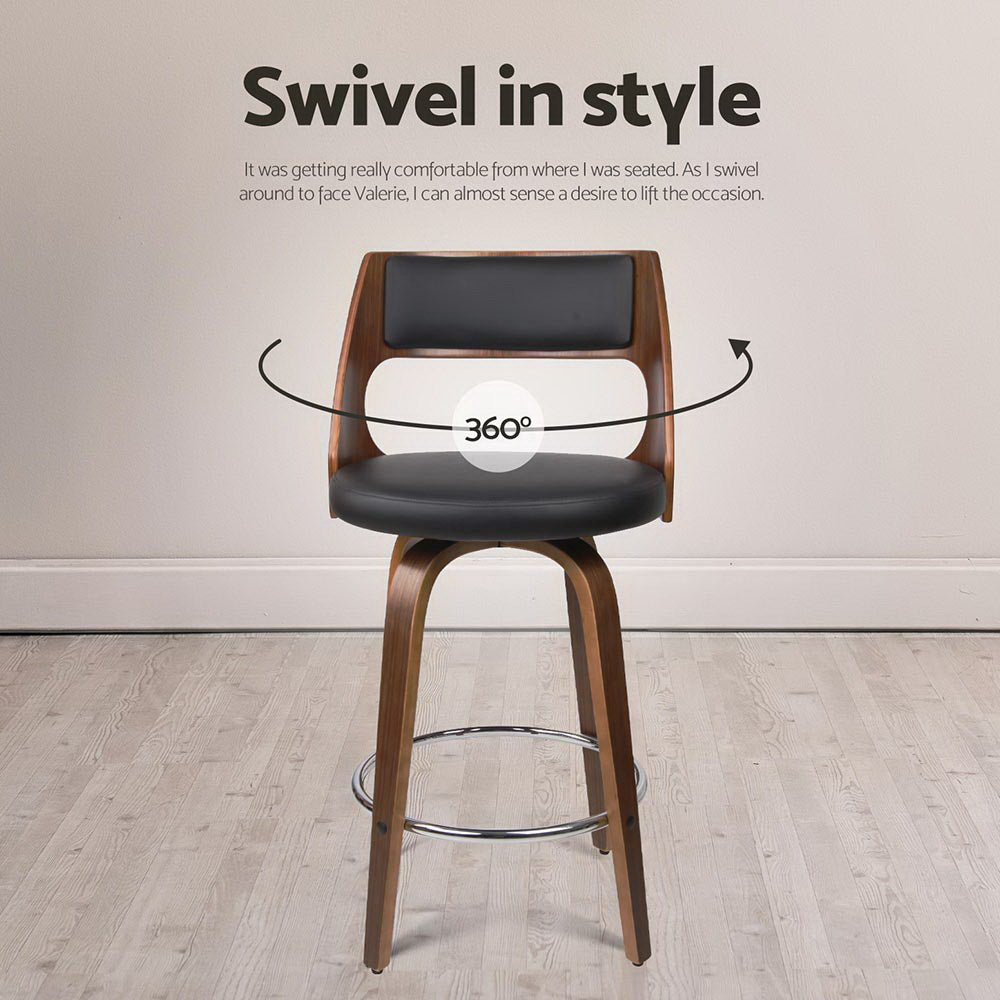Hayden (Set of 4) Bar Stools 65cm - Brown - Homecoze