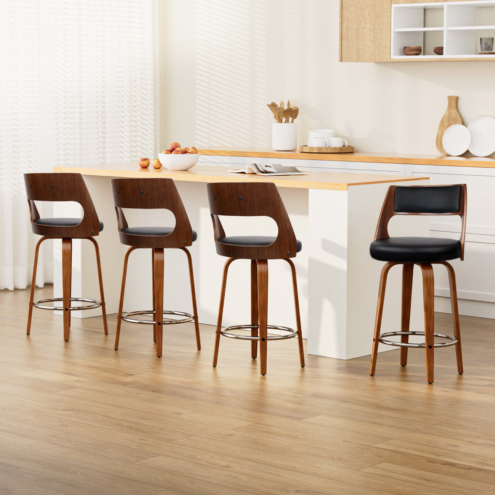 Hayden (Set of 4) Bar Stools 65cm - Brown - Homecoze