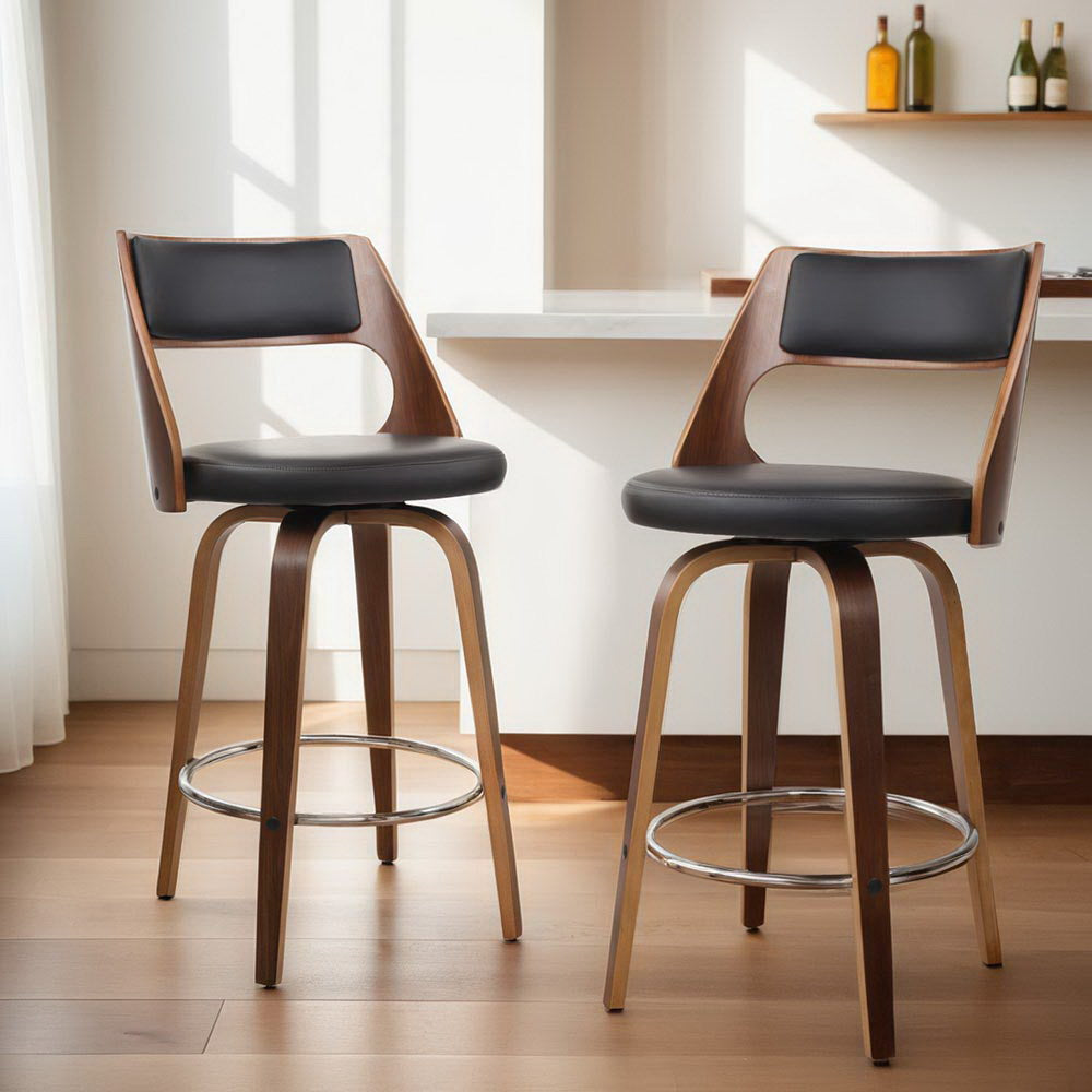 Hayden (Set of 2) Bar Stools 65cm - Brown