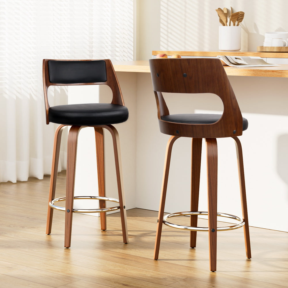 Rowan (Set of 2) Bar Stools 76cm - Brown - Homecoze