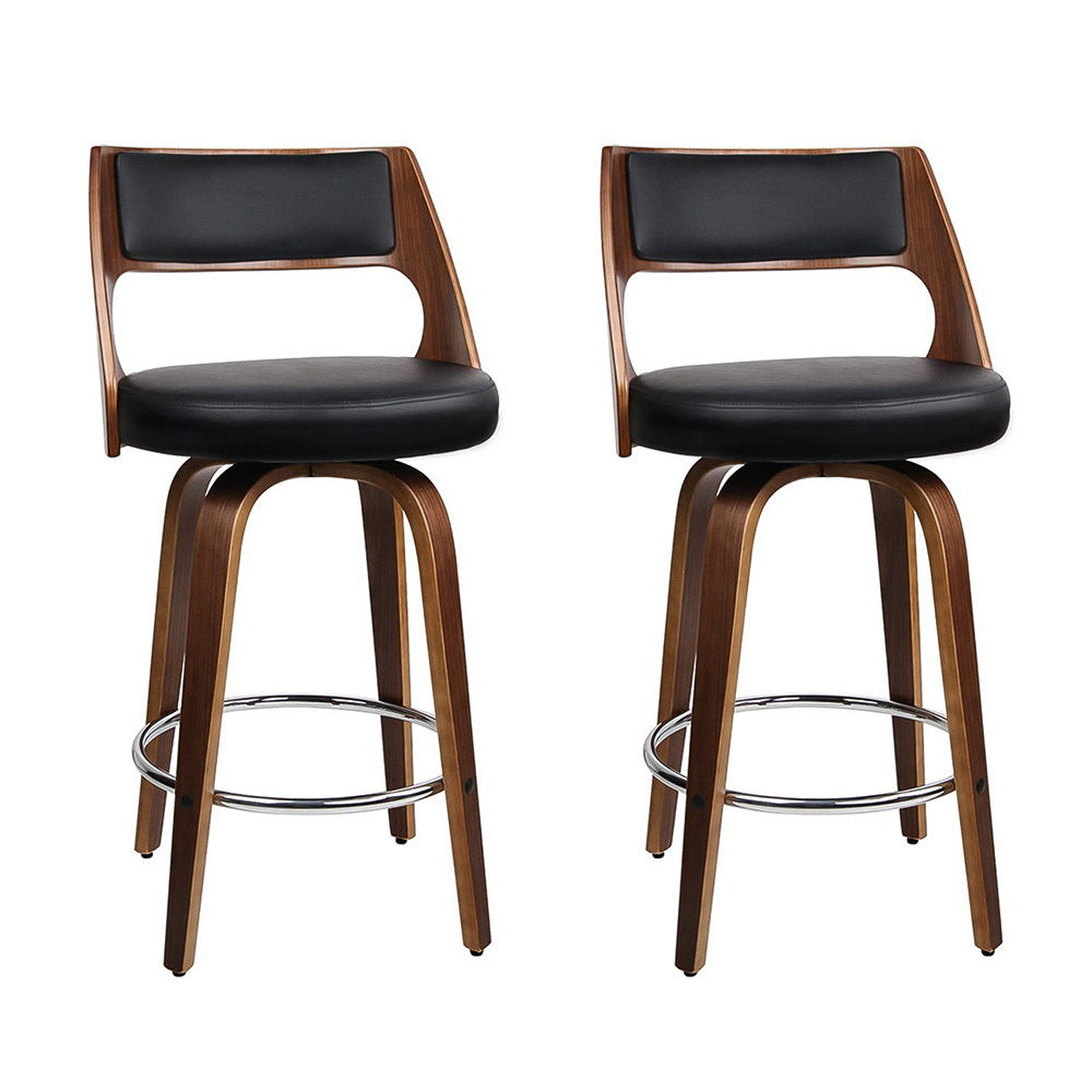 Rowan (Set of 2) Bar Stools 76cm - Brown - Homecoze