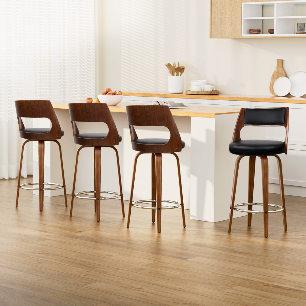 Rowan (Set of 4) Bar Stools 76cm - Brown - Homecoze