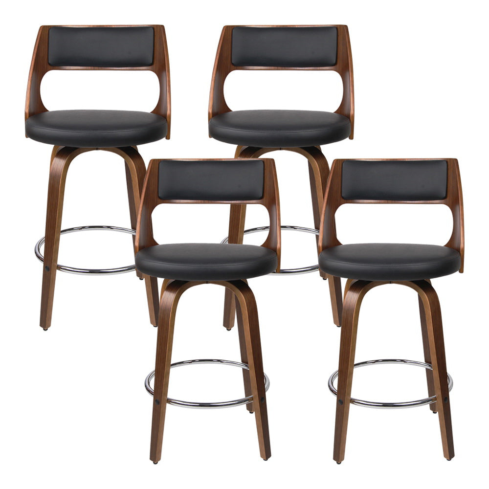 Rowan (Set of 4) Bar Stools 76cm - Brown - Homecoze