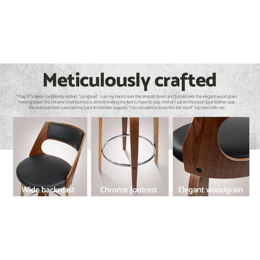 Rowan (Set of 4) Bar Stools 76cm - Brown - Homecoze