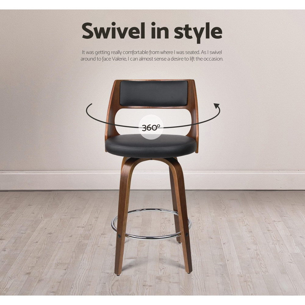 Rowan (Set of 4) Bar Stools 76cm - Brown - Homecoze