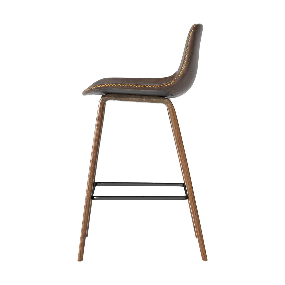 Peyton (Set of 2) Bar Stools 68cm - Brown - Homecoze