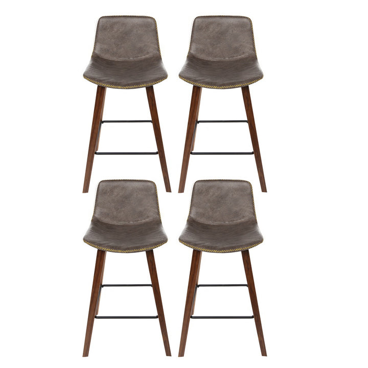 Peyton (Set of 4) Bar Stools 68cm - Brown - Homecoze