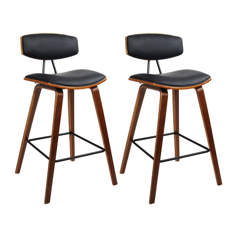 Beckett (Set of 2) Bar Stools 67cm - Brown - Homecoze