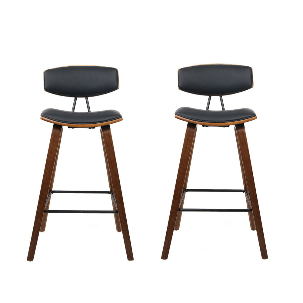 Beckett (Set of 2) Bar Stools 67cm - Brown - Homecoze
