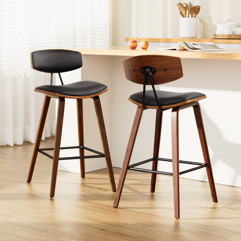 Beckett (Set of 2) Bar Stools 67cm - Brown - Homecoze