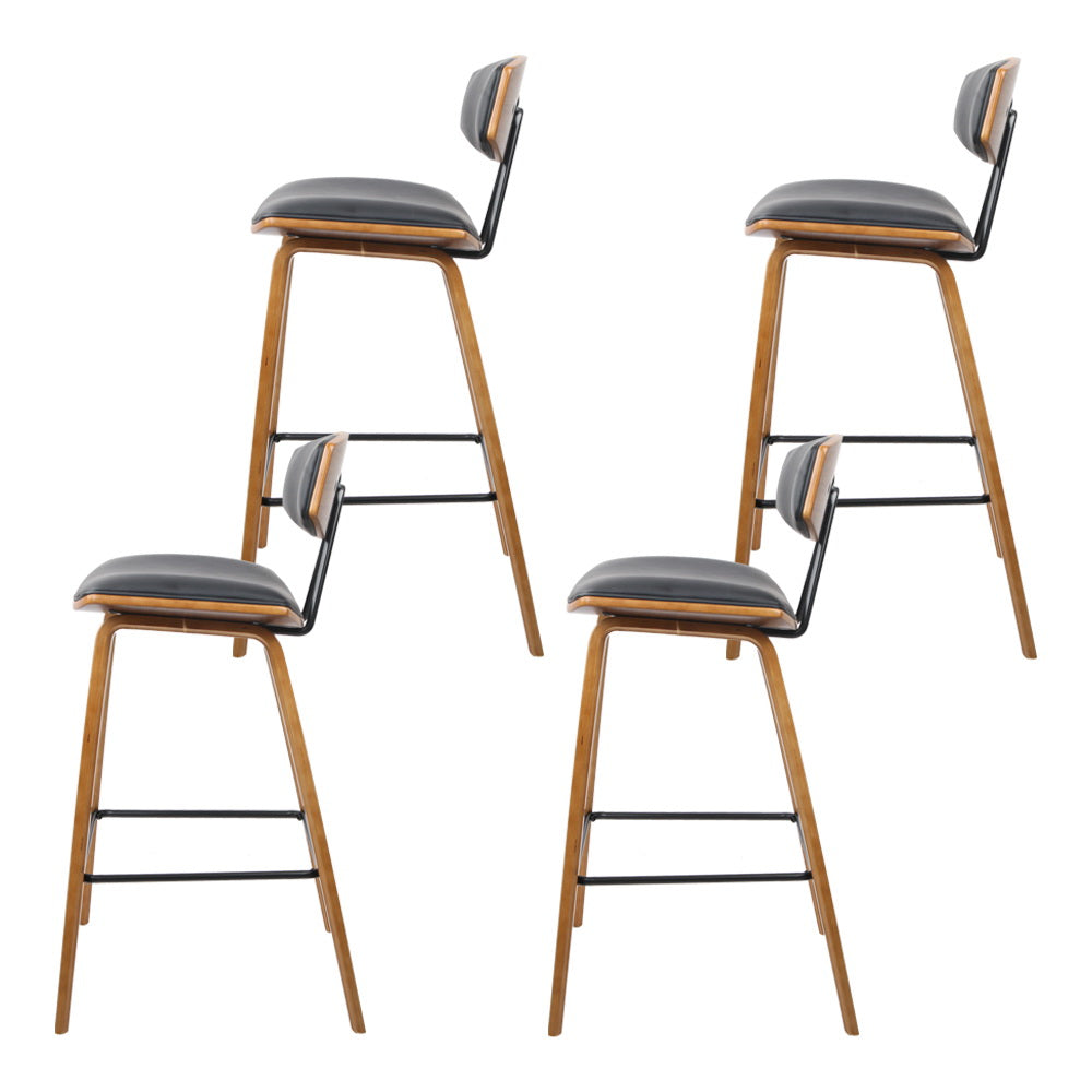 Beckett (Set of 4) Bar Stools 67cm - Brown - Homecoze