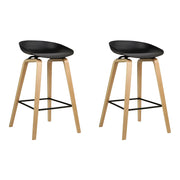 Gideon (Set of 2) Bar Stools 67cm - Black - Homecoze