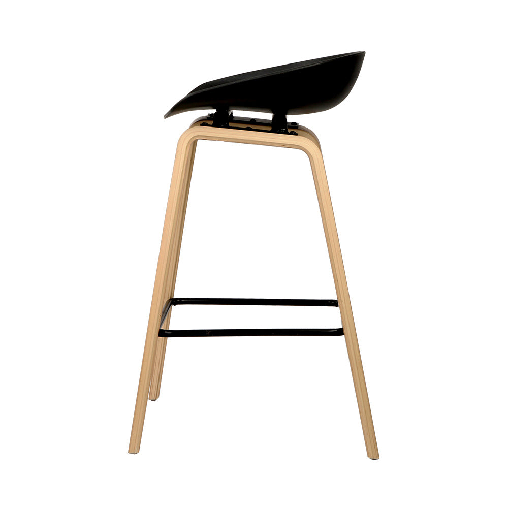 Gideon (Set of 2) Bar Stools 67cm - Black - Homecoze