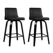 Eden (Set of 2) Bar Stools 66cm - Black - Homecoze