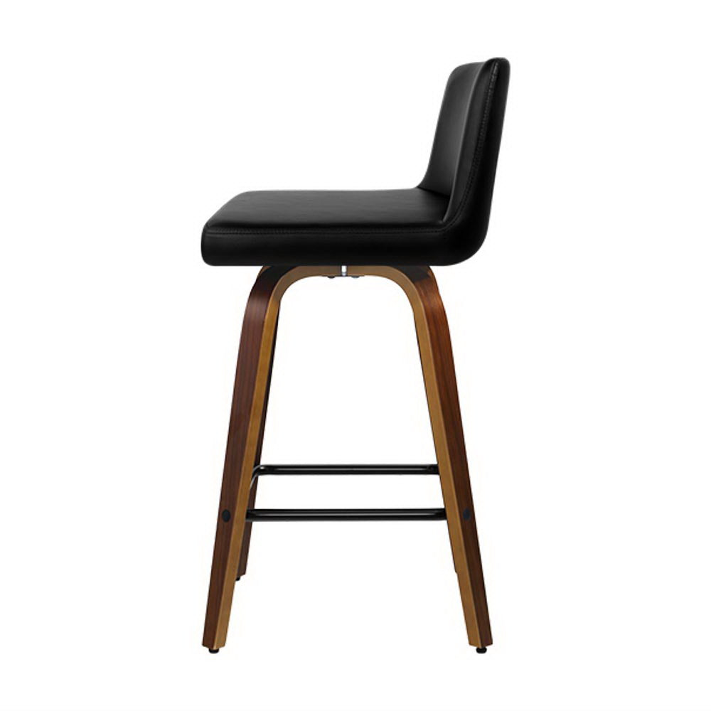 Eden (Set of 4) Bar Stools 66cm - Brown & Black - Homecoze