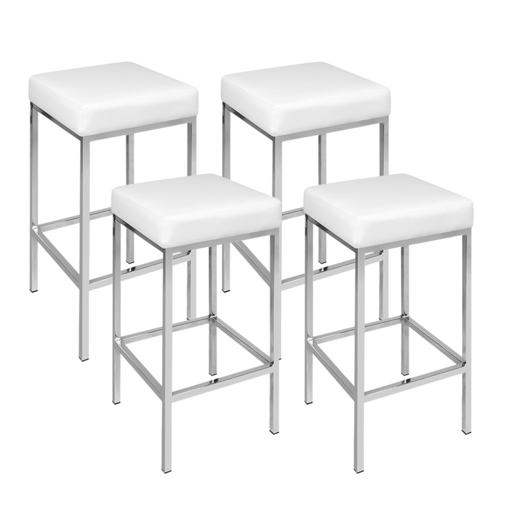 Serena (Set of 4) Bar Stools 69cm - White - Homecoze