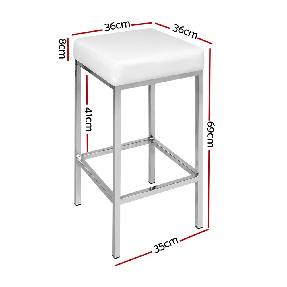 Serena (Set of 2) Bar Stools 69cm - White