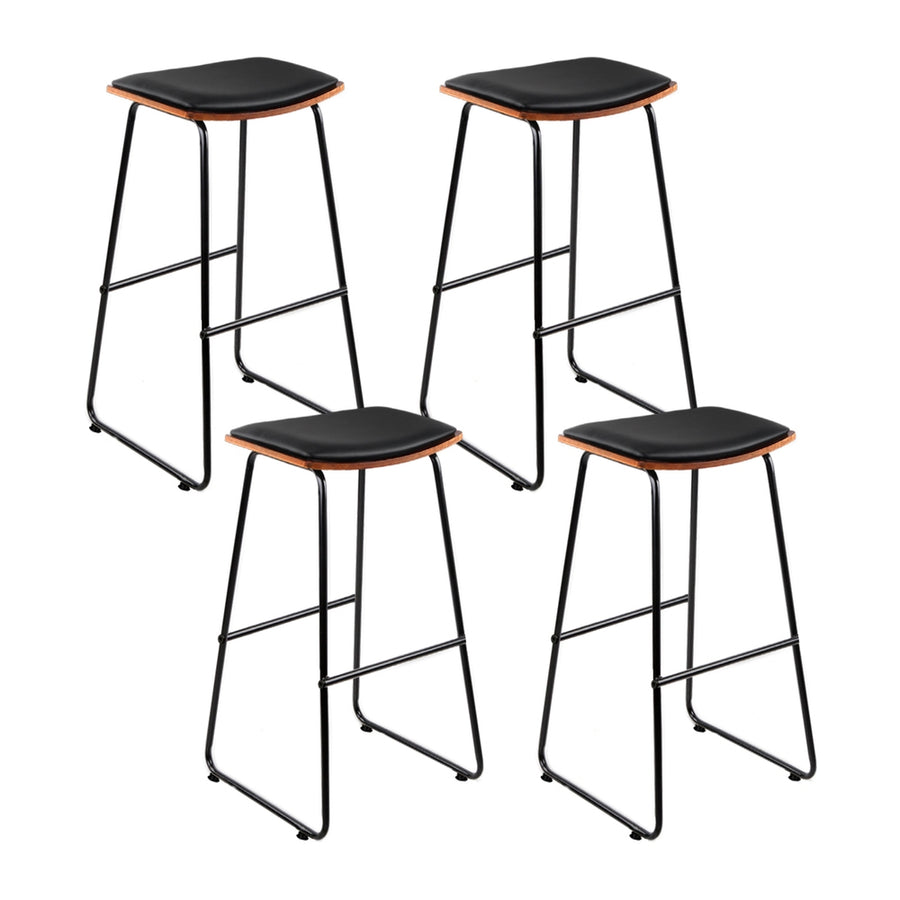Mia (Set of 4) Bar Stools 76cm - Black - Homecoze