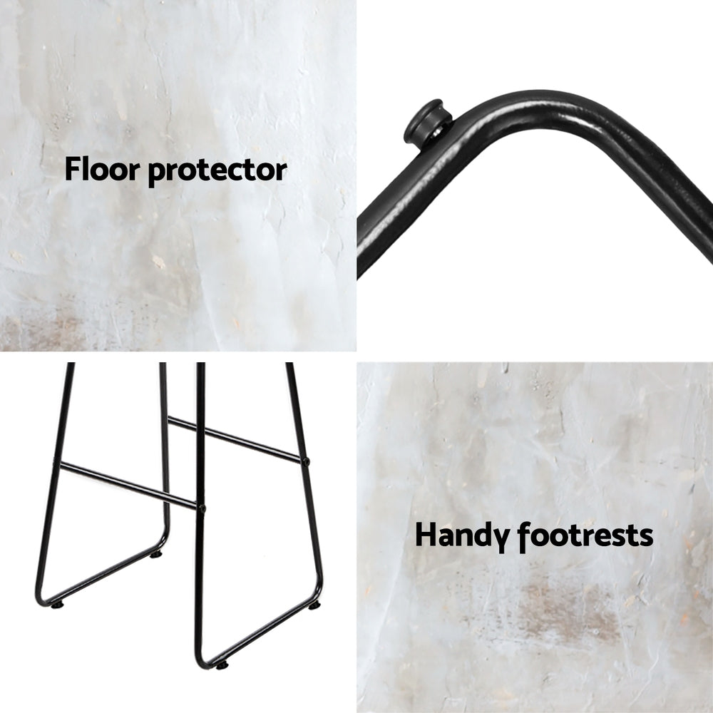 Mia (Set of 4) Bar Stools 76cm - Black - Homecoze