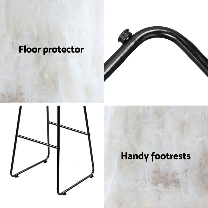 Mia (Set of 4) Bar Stools 76cm - Black - Homecoze