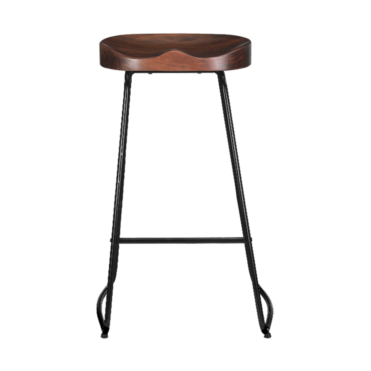 Emerson (Set of 4) Bar Stools 75cm - Dark Wood - Homecoze