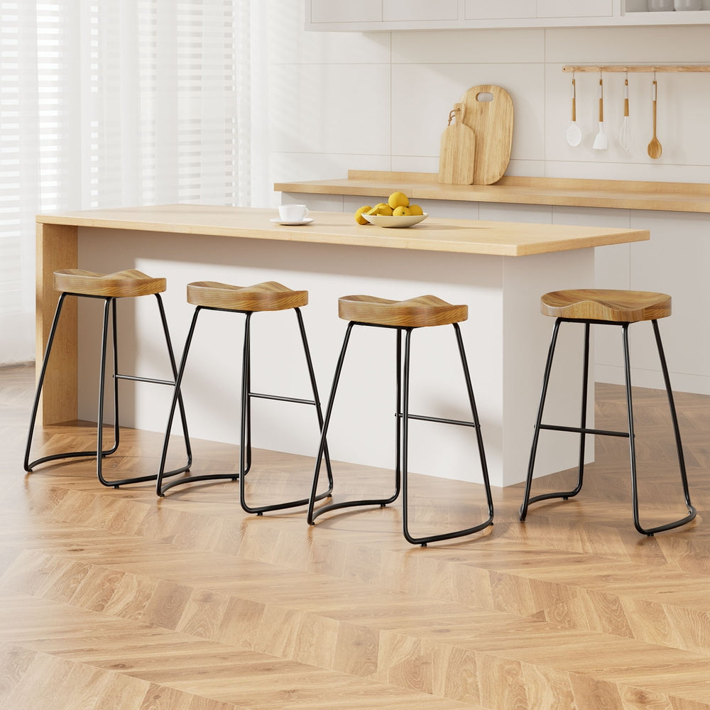 Emerson (Set of 4) Bar Stools 65cm - Natural - Homecoze