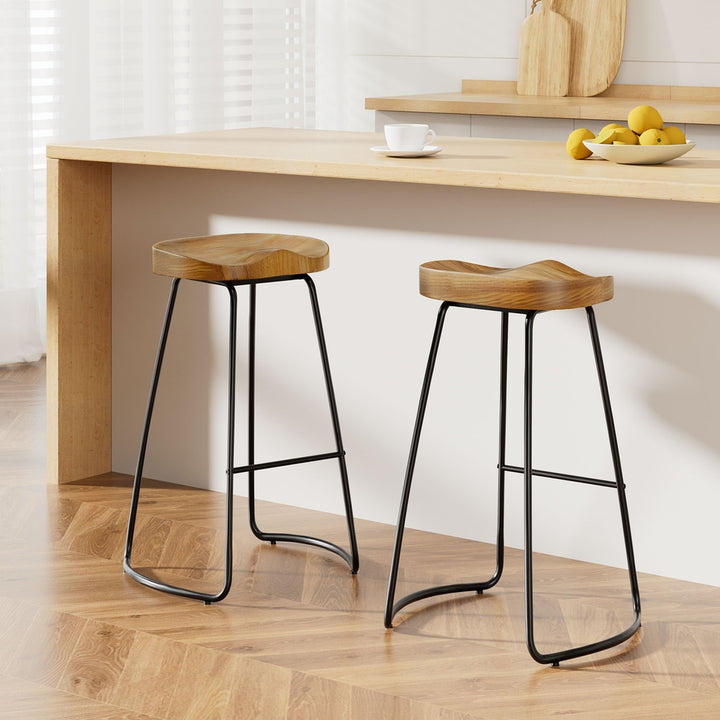 Emerson (Set of 2) Bar Stools 75cm - Natural - Homecoze