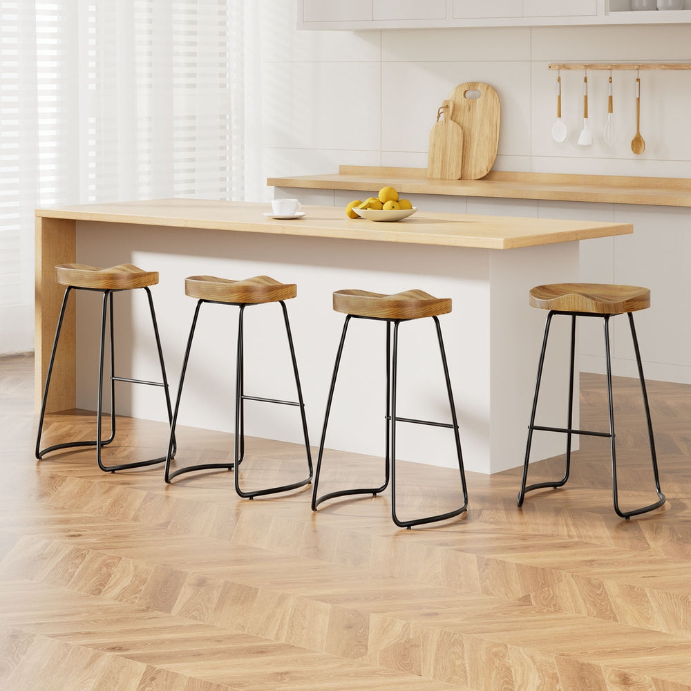 Emerson (Set of 4) Bar Stools 75cm - Natural - Homecoze