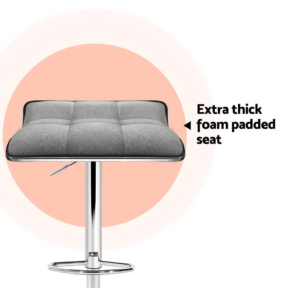 Vera (Set of 4) Wave Bar Stools - Grey - Homecoze