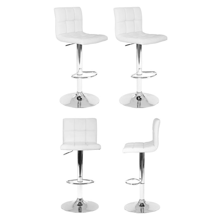 Layla (Set of 4) PU Leather Bar Stools - White - Homecoze