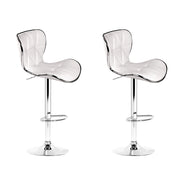 Remi (Set of 2) PU Leather Bar Stools - White - Homecoze